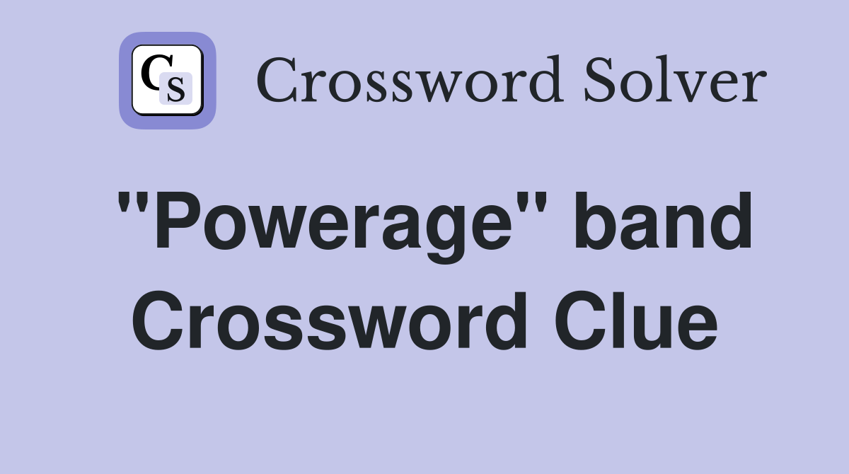 "Powerage" band Crossword Clue Answers Crossword Solver